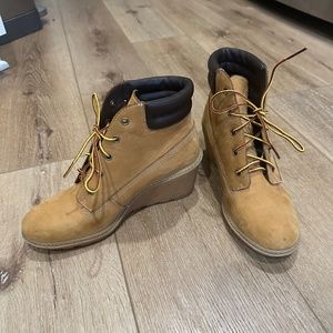 Womens Timerland Leather Boot Wedges